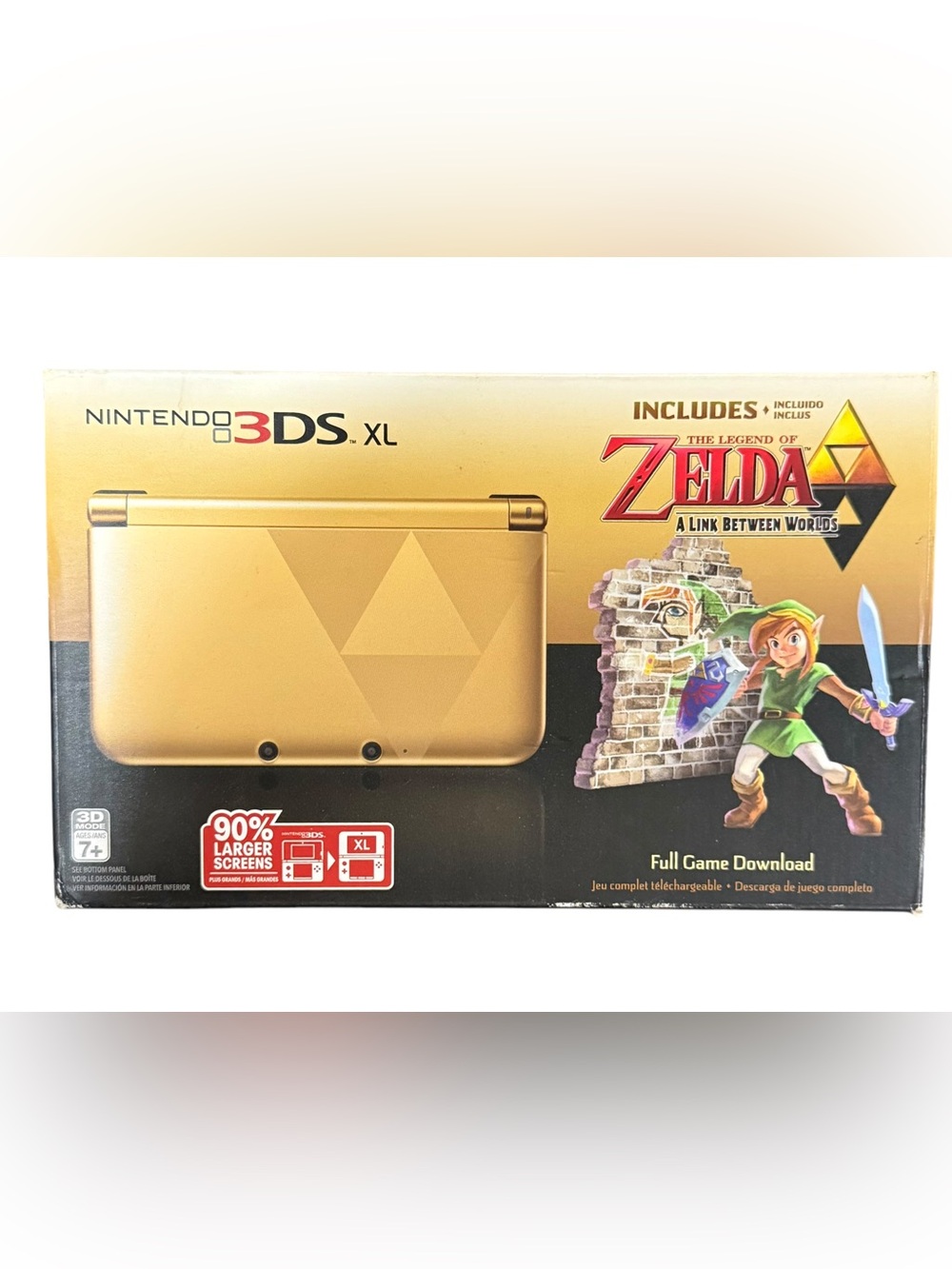 Nintendo 3ds XL Zelda A Link Between Worlds System BOX ONLY Insert AR Cards